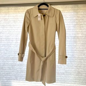 LOFT Tan Midi Trench Coat.  Size small.